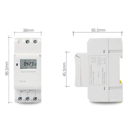 Electronic Weekly 7 Days Programmable Digital Industrial Time Switch Relay Timer Control AC 220V 16A Din Rail Mount