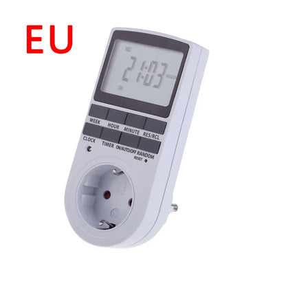 Electronic Digital Timer Switch 24 Hour Cyclic EU UK AU US FR BR Plug Kitchen Timer Outlet Programmable Timing Socket 220V 120V