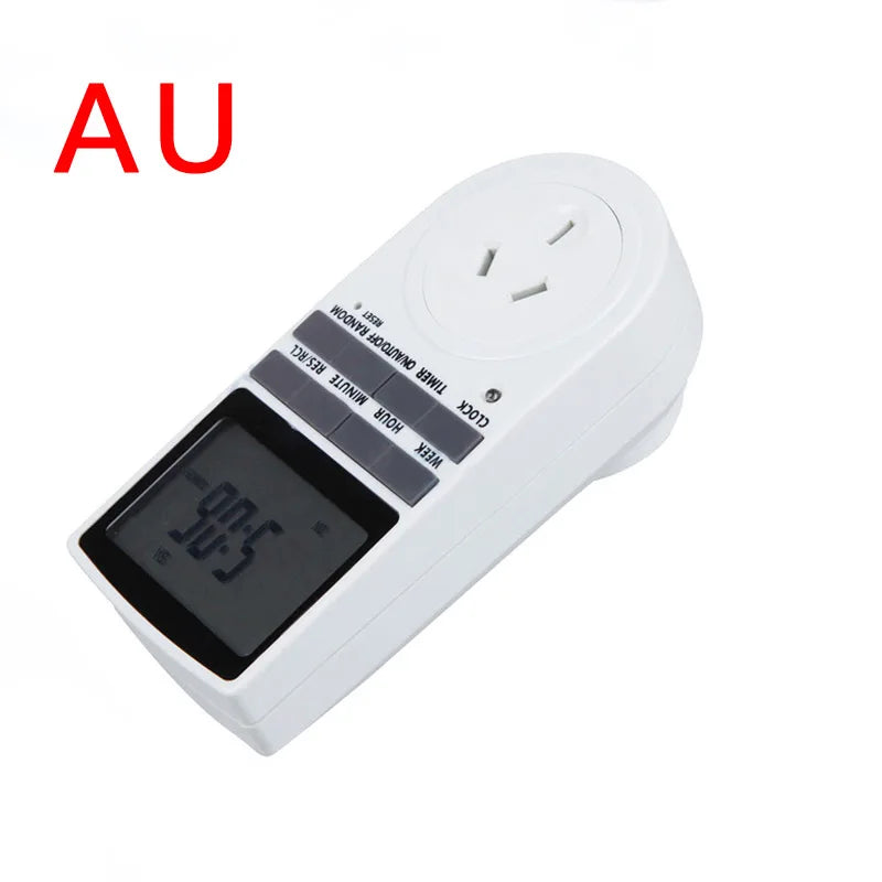 Electronic Digital Timer Switch 24 Hour Cyclic EU UK AU US FR BR Plug Kitchen Timer Outlet Programmable Timing Socket 220V 120V