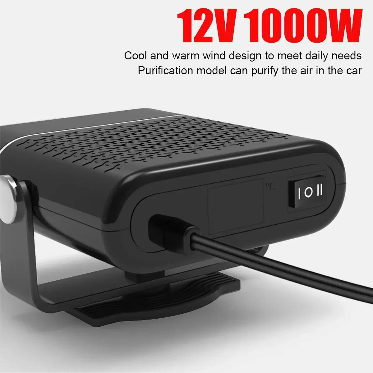 12V/24V 1000W Car Heater Electric Heating Fan Portable Electric Dryer Windshield Defogging Demister Defroster For Car Home