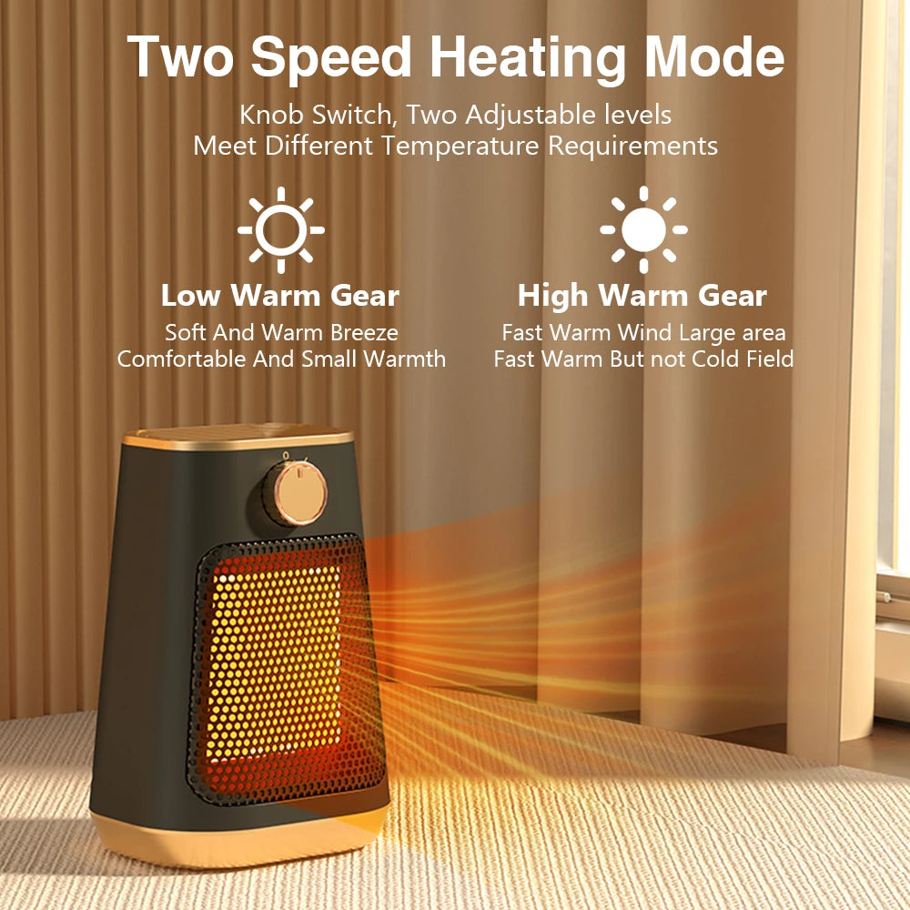 1500W Electric Heater Winter 110V/220V Portable Fan Heaters PTC Ceramic Heating Mini Space Desk Heaters Warmer Machine For Room