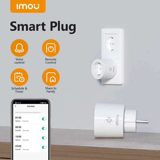 IMOU CE1 Smart Plug App Control Power Energy Monitoring Remote Control Voice Control Support Alexa Google Assistant 220-240V