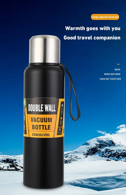 New 500/800/1000/1500ml Stainless Steel Super Large Capacity Vacuum Flask Portable Insulated Tumbler With Thermo Bottle Tumbler