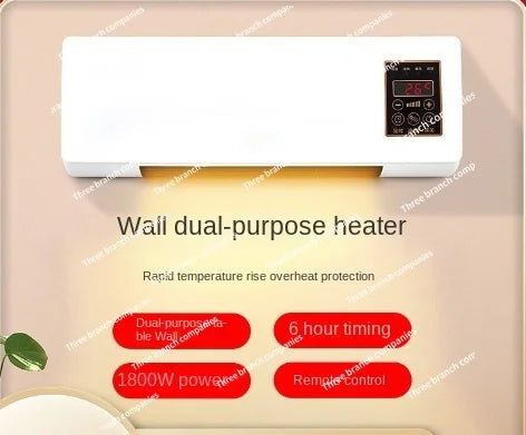 Home Wall-Mounted Heater Warm Air Blower Electric Heating Fan Household Power Saving Bathroom Office Desktop Electric Heater