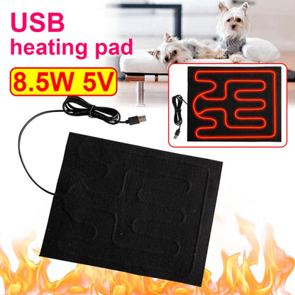 USB Heating Pad Folding Heated Sheet Car Seat Heating Cushion Seat Warmer Waterproof Pet Reptile Animal Winter Warm Heater Mat