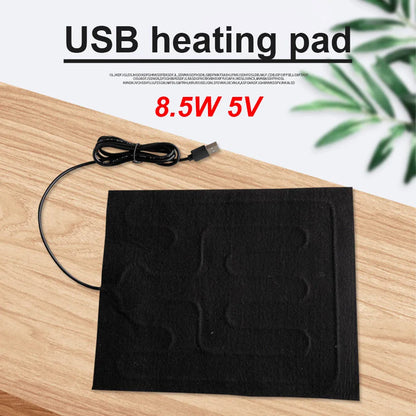 USB Heating Pad Folding Heated Sheet Car Seat Heating Cushion Seat Warmer Waterproof Pet Reptile Animal Winter Warm Heater Mat